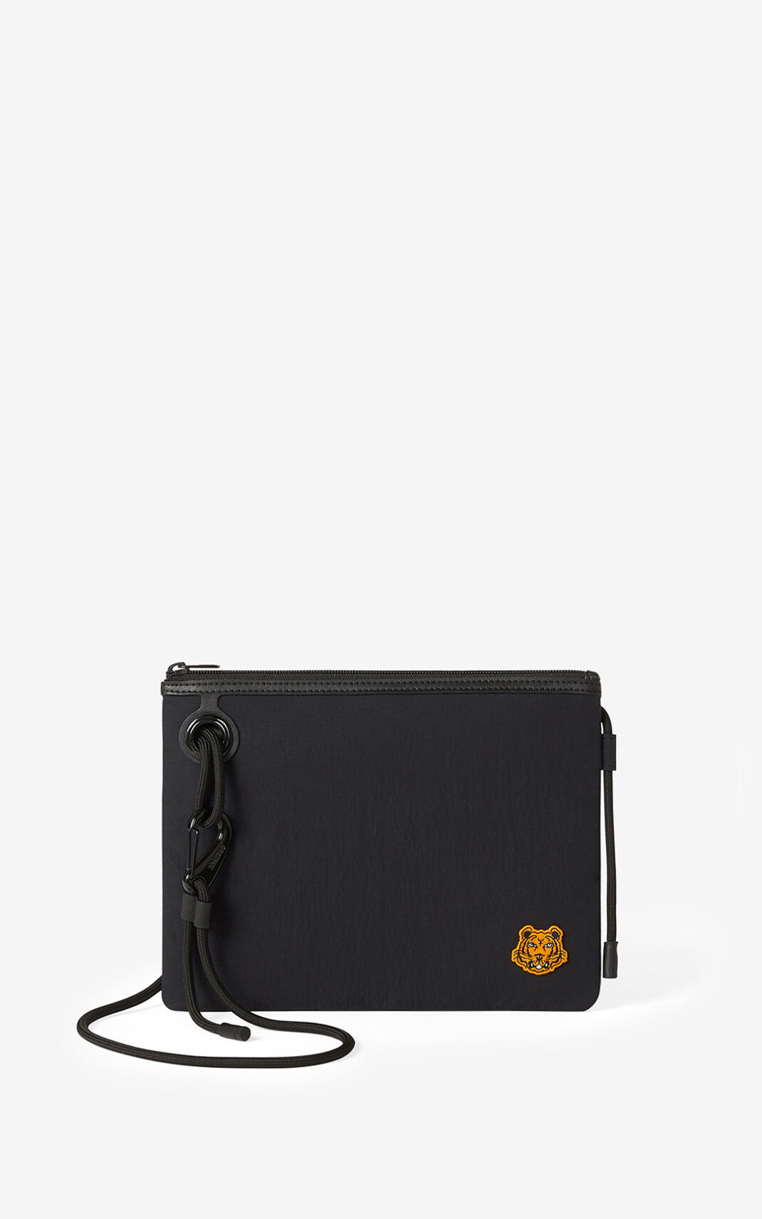 Clutch Kenzo Tiger Crest with strap Hombre Negras VKH187950